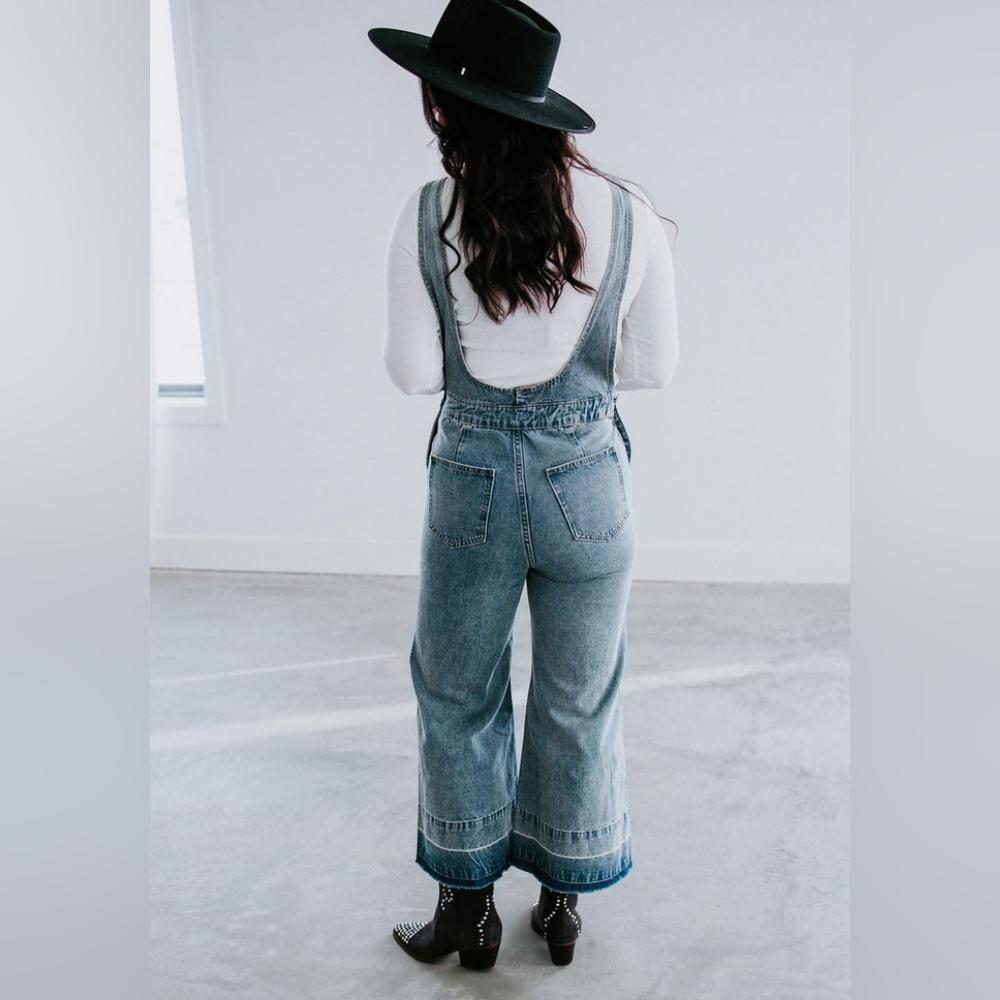 NWT POLAGRAM Urban Wide Leg Overalls  Size L - Picture 3 of 4
